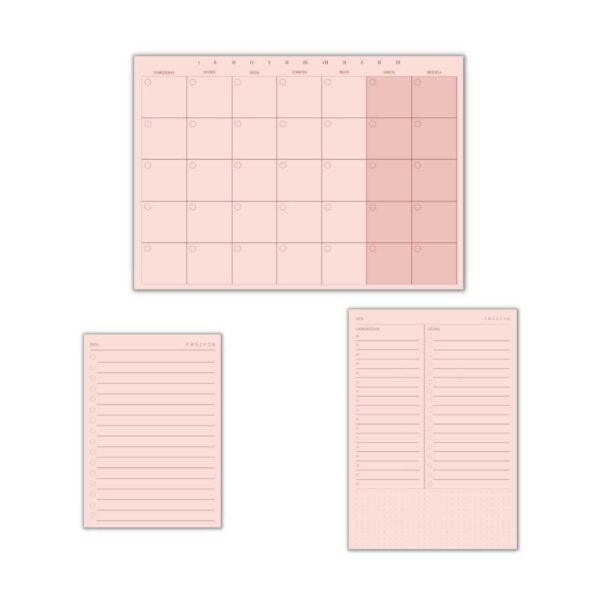 Zestaw notesów PINK (A6, A5, A4)